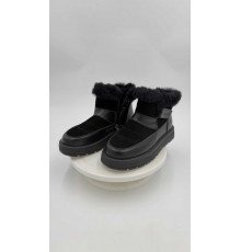 Ботинки кожа шерсть зимние женские Evalli evl nt025b Чёрный