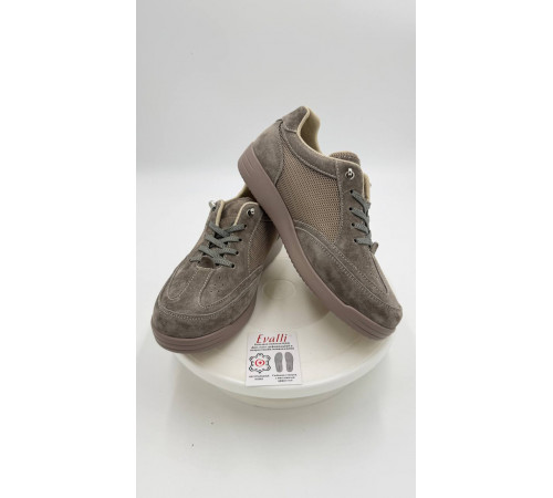 Кросовки женские полнота 11 8029-10-2 Кофейный кожа. стелька текстиль