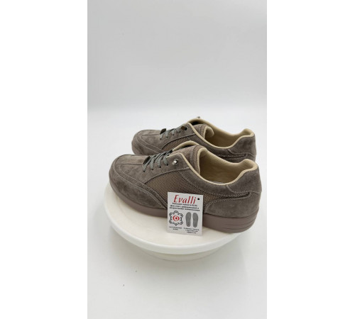 Кросовки женские полнота 11 8029-10-2 Кофейный кожа. стелька текстиль