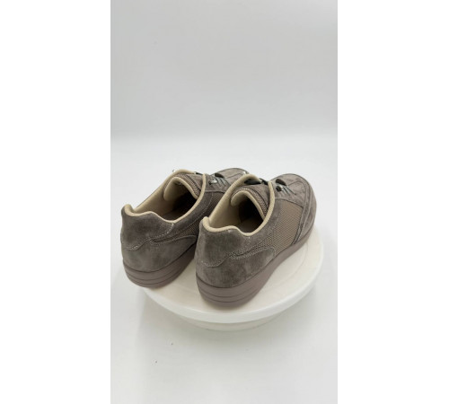 Кросовки женские полнота 11 8029-10-2 Кофейный кожа. стелька текстиль