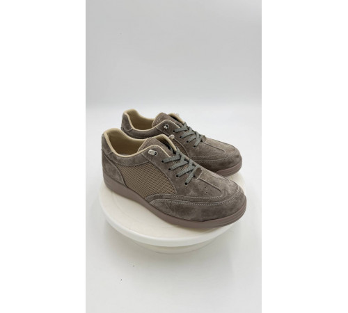 Кросовки женские полнота 11 8029-10-2 Кофейный кожа. стелька текстиль