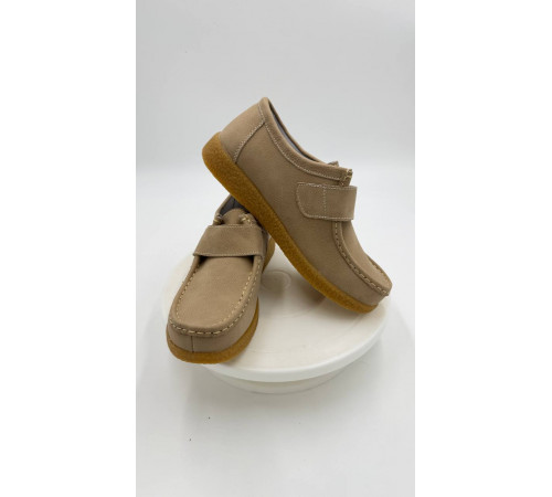 Туфли женские на косточку и широкую ногу 8583 Бежевый кожа. стелька кожа