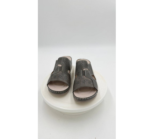 Сабо летние женские на широкую ногу на косточку Evalli cc25 307 Тёмно-серый 