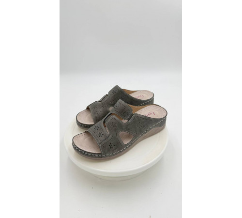 Сабо летние женские на широкую ногу на косточку Evalli cc25 307 Тёмно-серый 