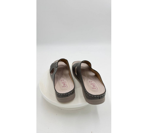 Сабо летние женские на широкую ногу на косточку Evalli cc25 307 Тёмно-серый 