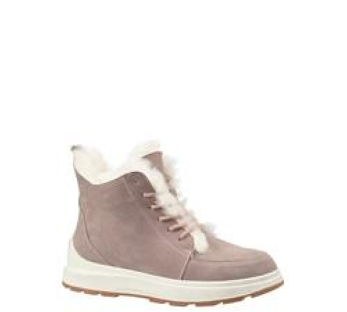 Ботинки кожа замша шерсть зимние женские мягкие удобно на полную ногу Evalli  ev wa5352-2 Сиреневый