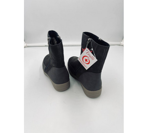 Сапоги зимние кожа шерсть тпр женские 8029-64-5 Серый Полнота 10