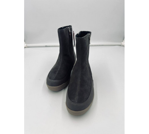 Сапоги зимние кожа шерсть тпр женские 8029-64-5 Серый Полнота 10