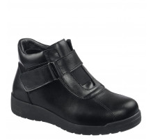 Ботинки женские 8029-42-1 Чёрный кожа Полнота 11