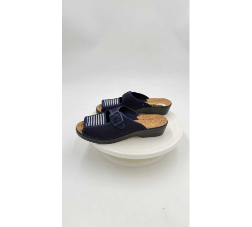 Сабо ткань летние женские шлепки на широкую ногу Adanex эко bi 01 063 9481 as01 063 13109