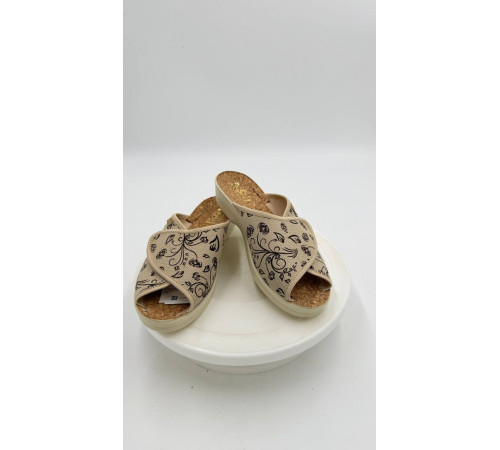 Тапочки женские летние Adanex шлепки на липучке на косточку на широкую ногу bi 05 008 21902