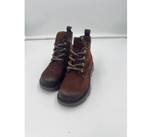 Ботинки женские кожа байка резина A61-C41-11 Коричневый