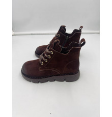 Ботинки женские кожа байка резина A61-C41-11 Коричневый