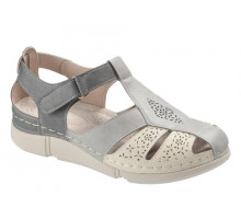 Босоножки женские летние на липучке на широкую ногу на косточку Evalli  8050-g17 Серый