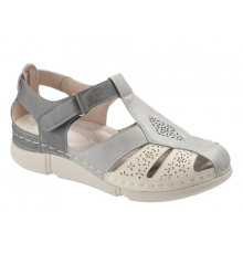 Босоножки женские летние на липучке на широкую ногу на косточку Evalli  8050-g17 Серый