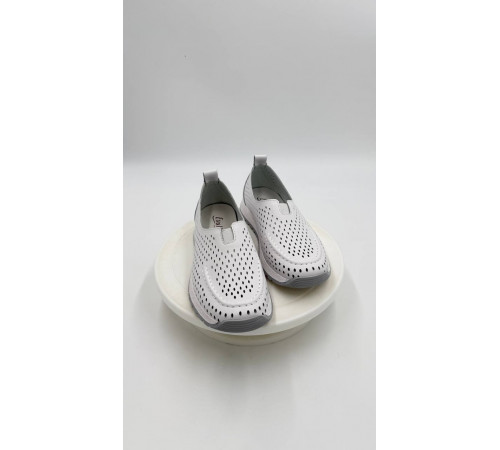 Туфли кожа летние женские на широкую ногу на косточку Evalli 60312zt Белый