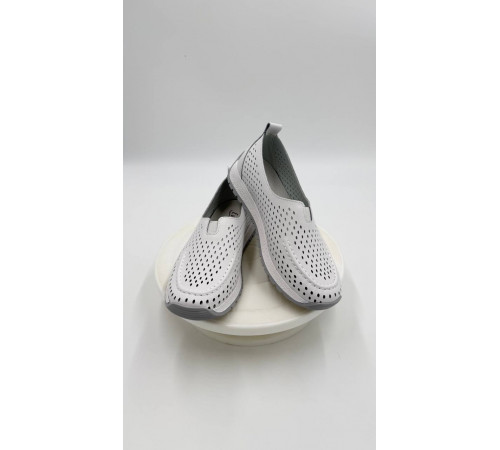 Туфли кожа летние женские на широкую ногу на косточку Evalli 60312zt Белый