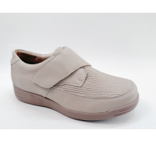 Туфли женские мягкие широкие на полную ногу на косточку кожа 8029-2-3 Бежевый