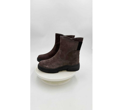 Полусапоги замш шерсть зимние женские Evalli w2 vvm4 3 Серый