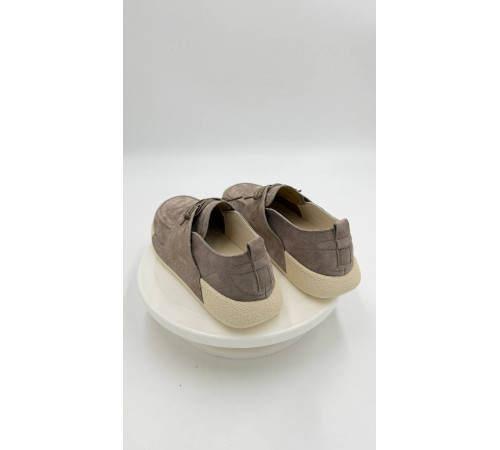 Кеды женские на полную ногу E25020-01-2 Кофейный кожа шнурки резинка