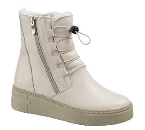 Полусапоги ботинки зимние на полную ногу кожа шерсть тпр женские 1895-65A-5 Кофейнный