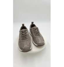 Кросовки кожа летние женские на широкую ногу на косточку Evalli 60202zt Кофейный