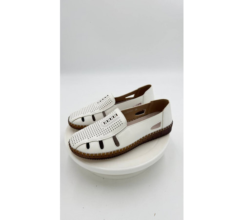 Туфли женские акваподошва CC25-601 Белый кож.зам, стелька кожа
