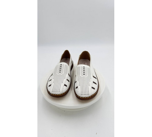 Туфли женские акваподошва CC25-601 Белый кож.зам, стелька кожа