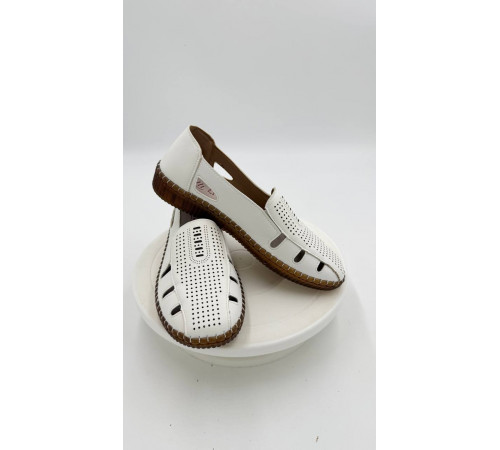 Туфли женские акваподошва CC25-601 Белый кож.зам, стелька кожа