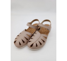 Босоножки женские закрытый нос анатомическая стелька легкие 8537 Кофейный