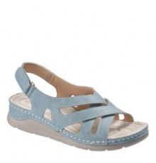 Босоножки женские летние на липучке на широкую ногу Evalli сс25 501 Голубой