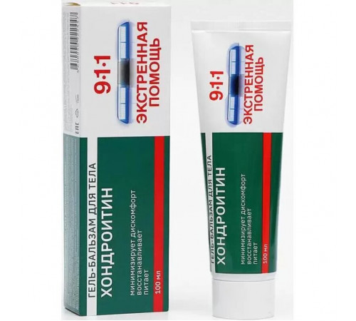 Гель-бальзам 911 Экстренная помощь Хондроитин для суставов, для суставов,100 мл