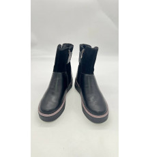 Полусапоги кожа шерсть зимние женские Evalli 1895 611 1 чёрный