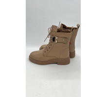 Ботинки женские кожа шерсть резина LD68219E Бежевый