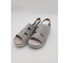 Босоножки женские мягкие на резинке на широкую ногу 8235-A6 Серый