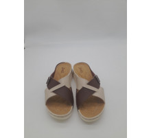 Сабо женские анатомическая стелька пробка 85-106 Бежево-коричневый