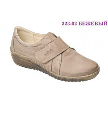 Ботинки кожа весенние женские липучка Evalli 323-02 Бежевый