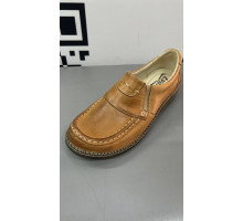 Ботинки кожа весенние женские липучка Evalli 701 07 Рыжий кожа