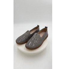 Туфли женские акваподошва CC25-603 Серый кож.зам. стелька кожа