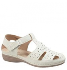 Босоножки женские летние на липучке на широкую ногу Evalli yhe 36043 2 Белый