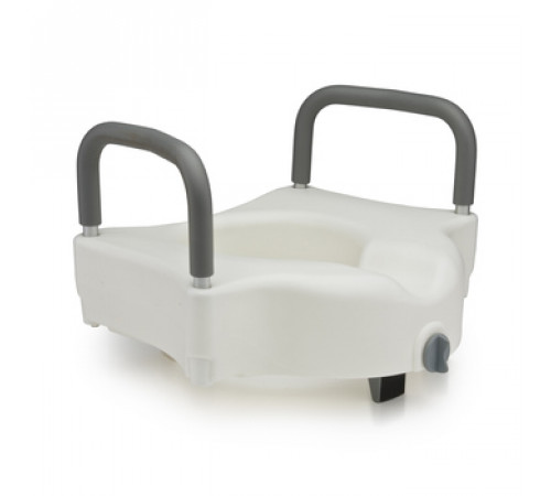 Сиденье насадка на унитаз с ручками ergoforce высота 12.7 см