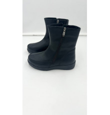 Сапоги зимние кожа шерсть тпр женские 8029-64-6 Чёрный Полнота 10