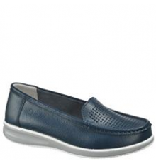 Мокасины женские кожа шнуровка на широкую ногу sln06 Синий