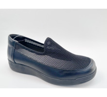 Туфли женские кожа мягкие удобные на широкую ногу на косточку 8029-3-1 Чёрный