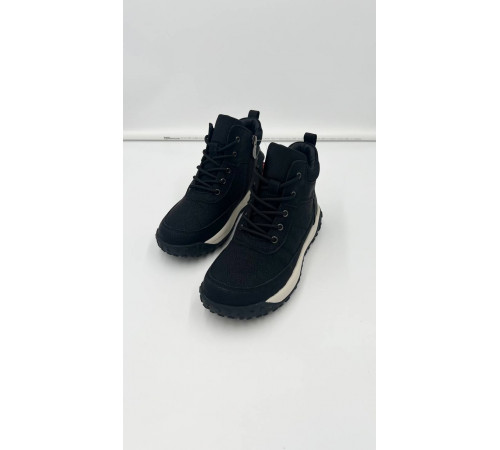 Ботинки женские 69008-42-1 Чёрный натуральная кожа, байка, эва, резина, байка