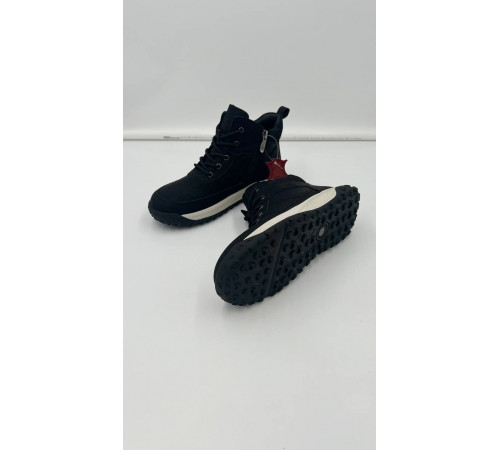 Ботинки женские 69008-42-1 Чёрный натуральная кожа, байка, эва, резина, байка