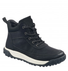 Ботинки женские 69008-42-1 Чёрный натуральная кожа, байка, эва, резина, байка