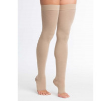 Чулок 18-23мм компрессионный до бедра Кремовый 