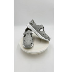 Туфли женские на полную ногу A5804 Серый кожа